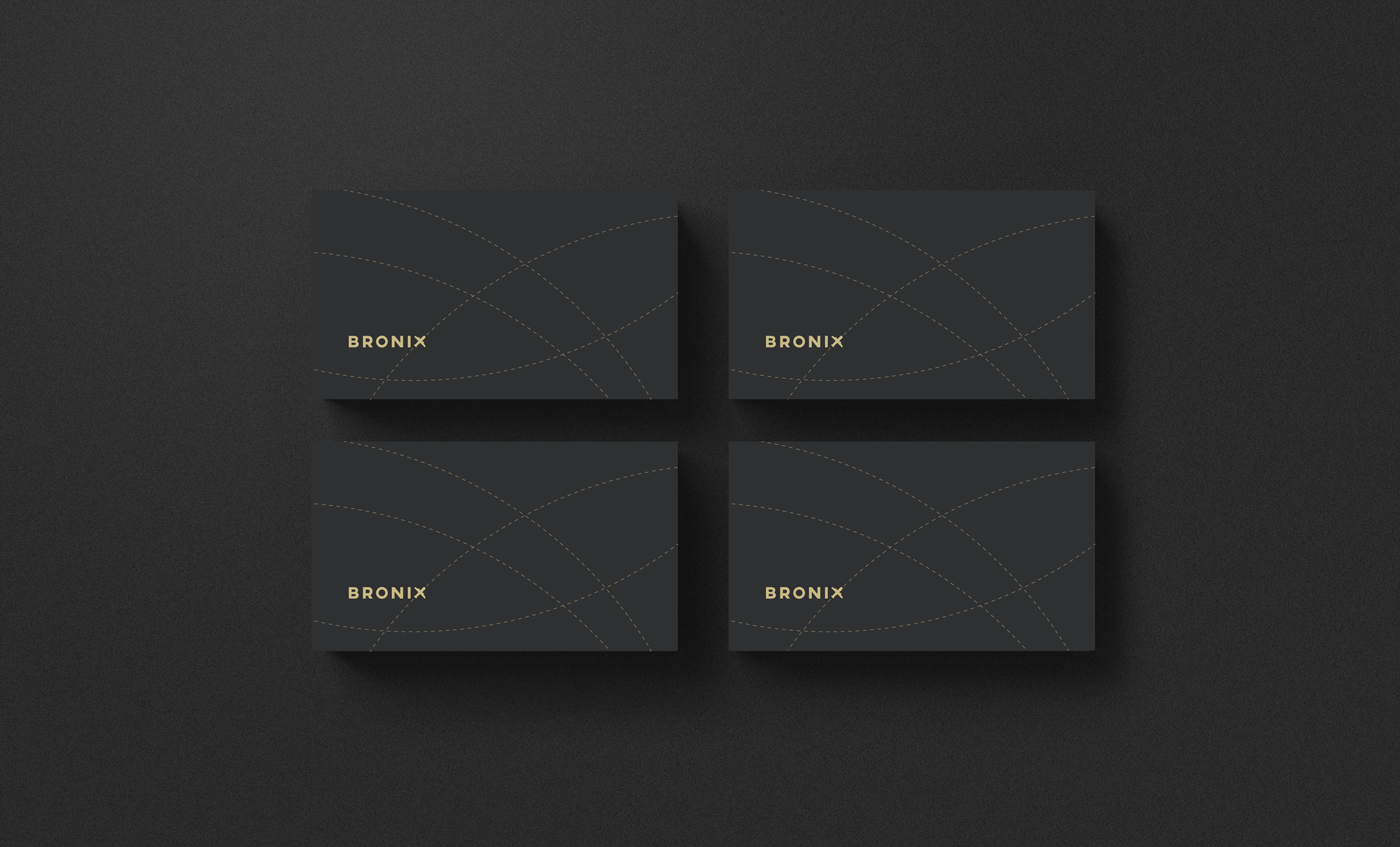 Bronix — Business Cards with Trajectory Lines