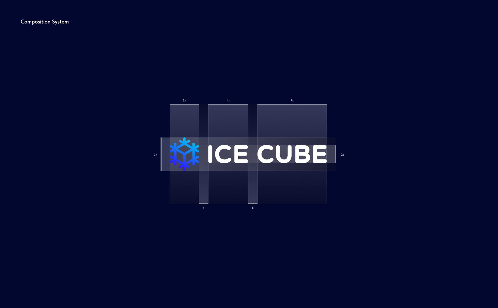 Ice Cube — Logo Composition System and Grid