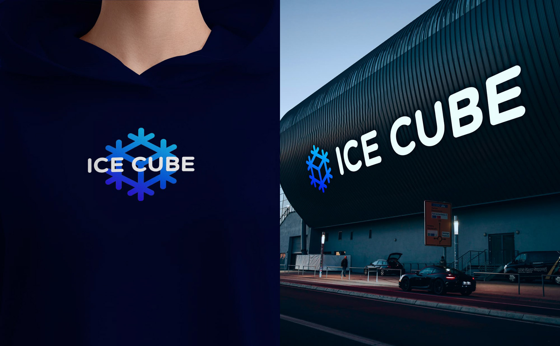 Ice Cube — Branded Hoodie and Logistics Terminal Signage
