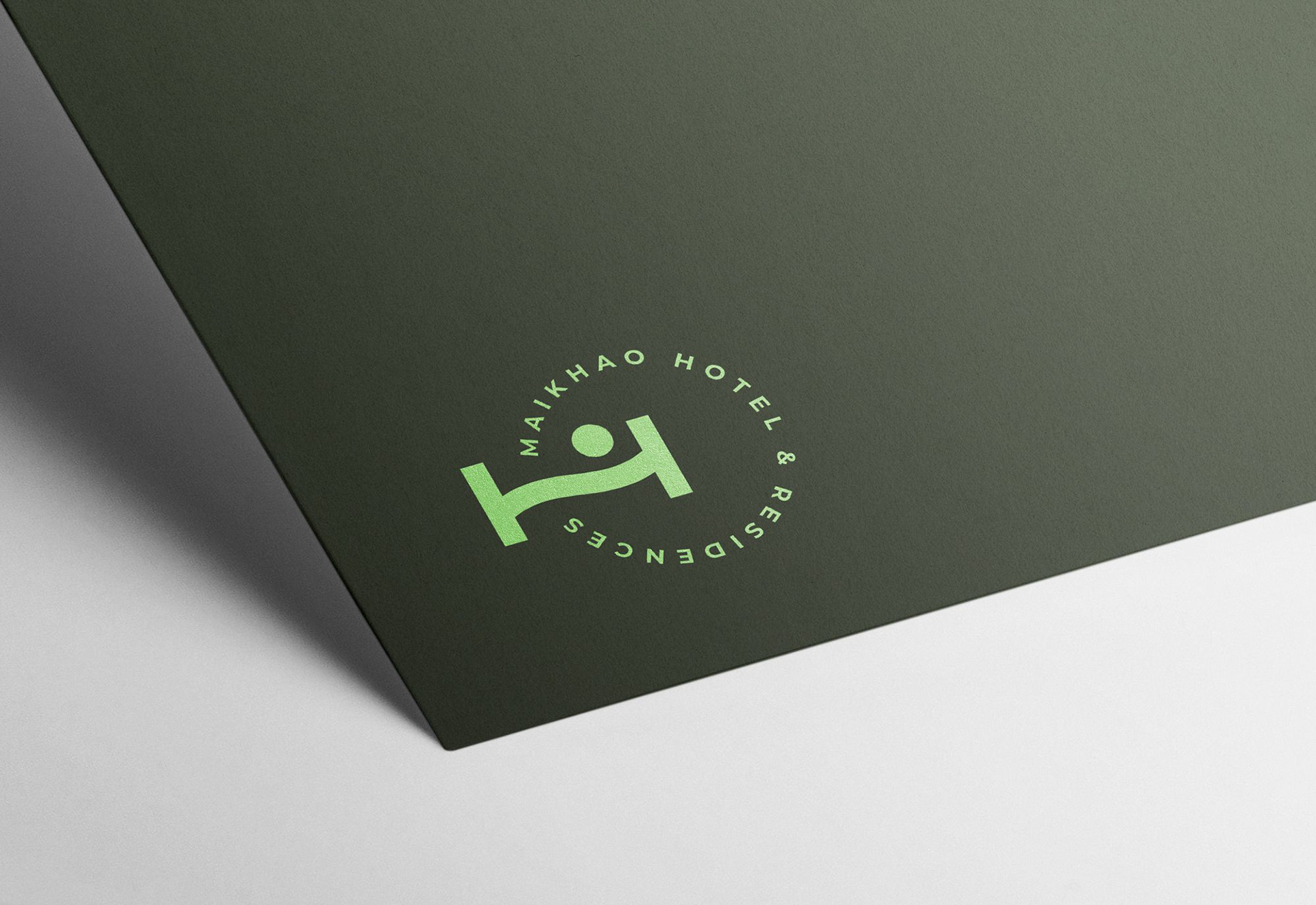Maikhao — Circular Monogram Stamp on Olive Paper