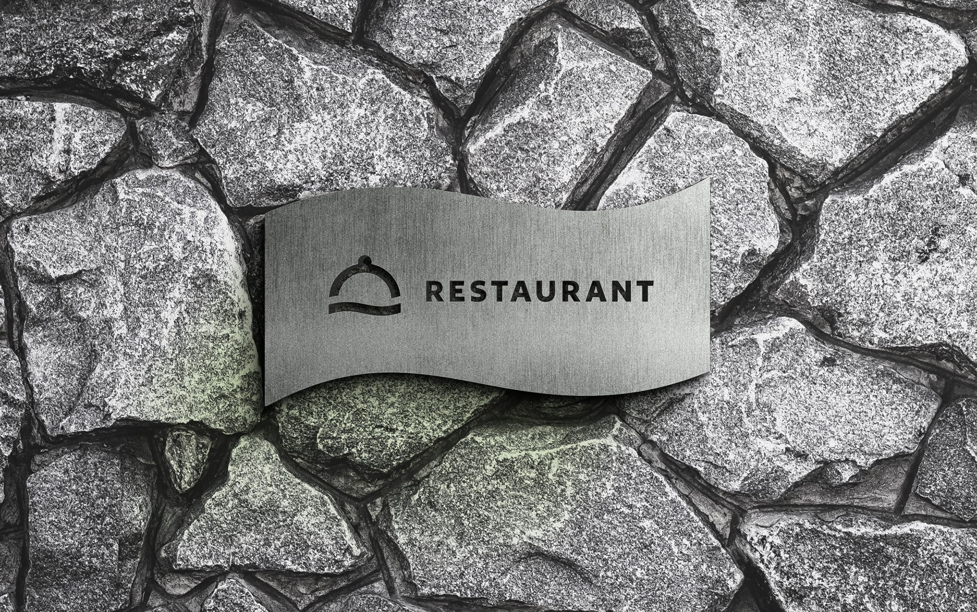 Maikhao — Restaurant Wave Sign on Stone Wall