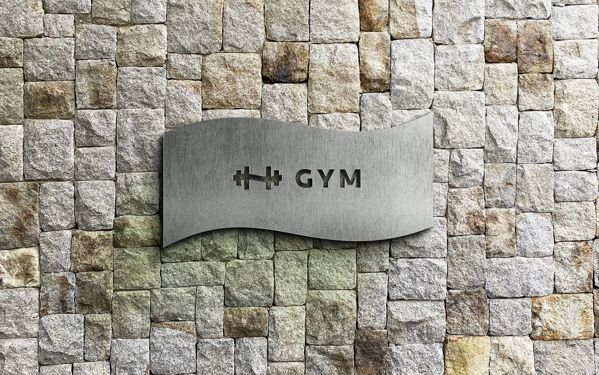 Maikhao — Gym Wave Sign on Stone Wall