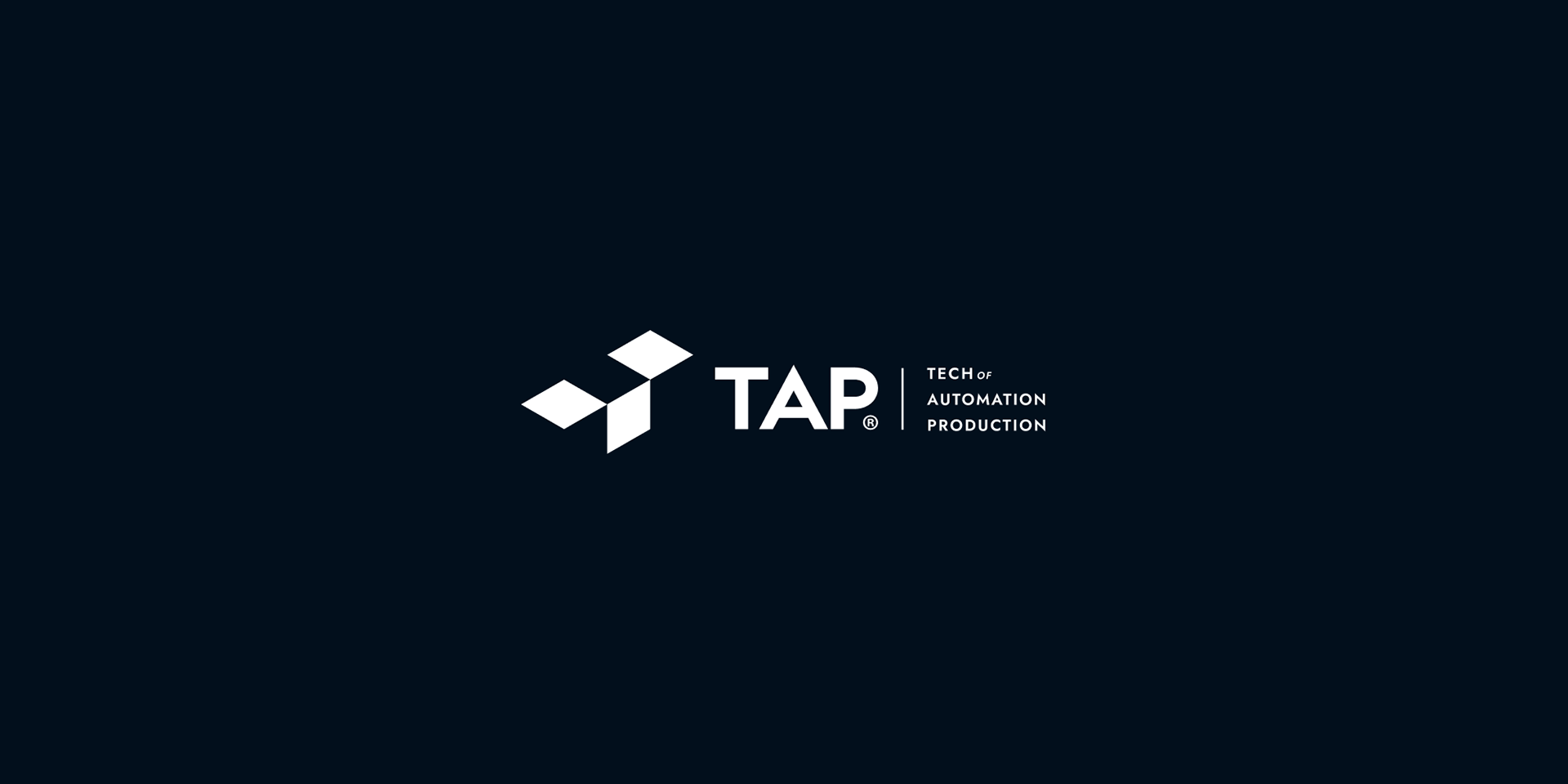 TAP System — Primary Horizontal Lockup on Dark