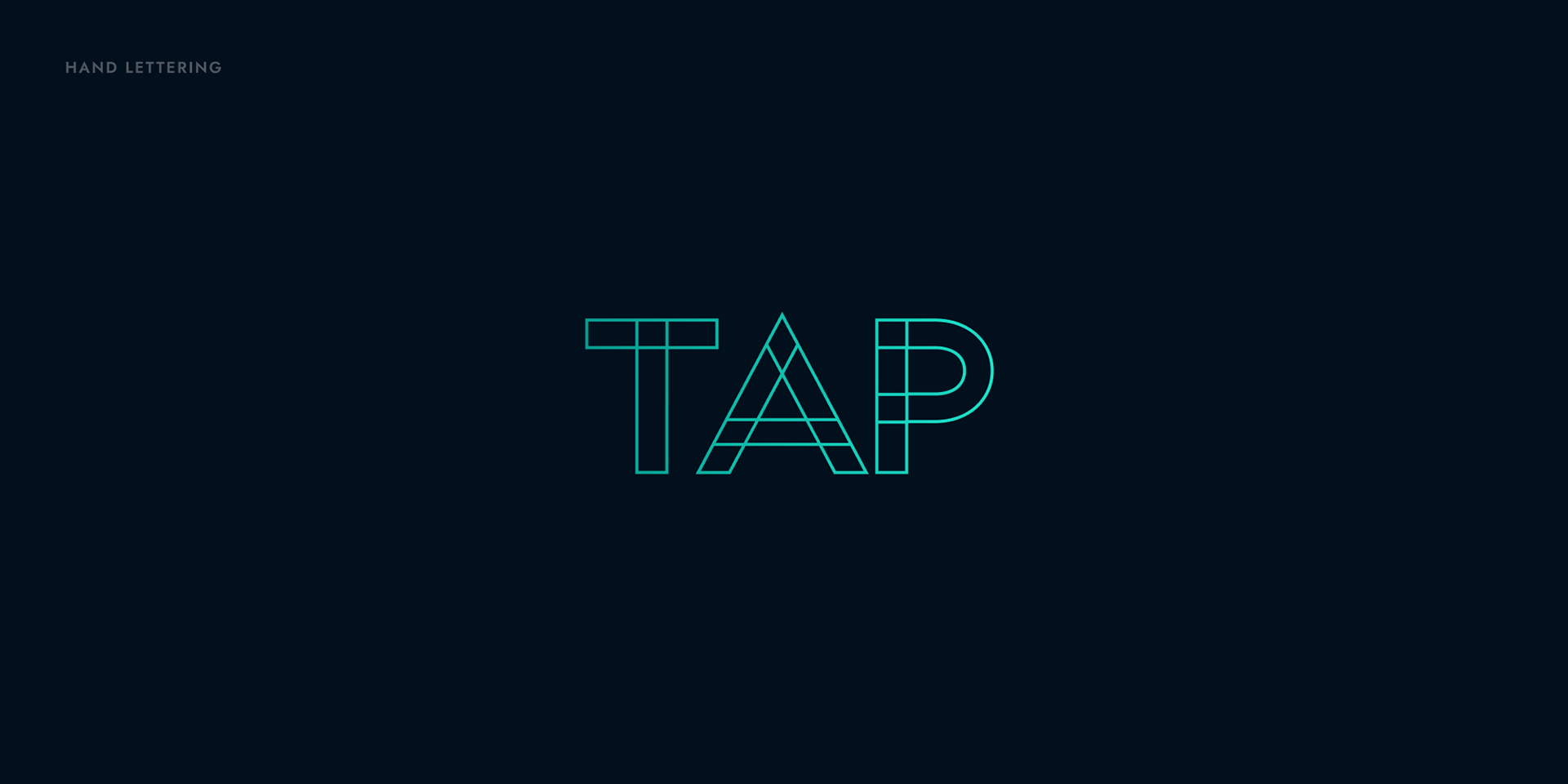 TAP System — Wireframe Line Lettering