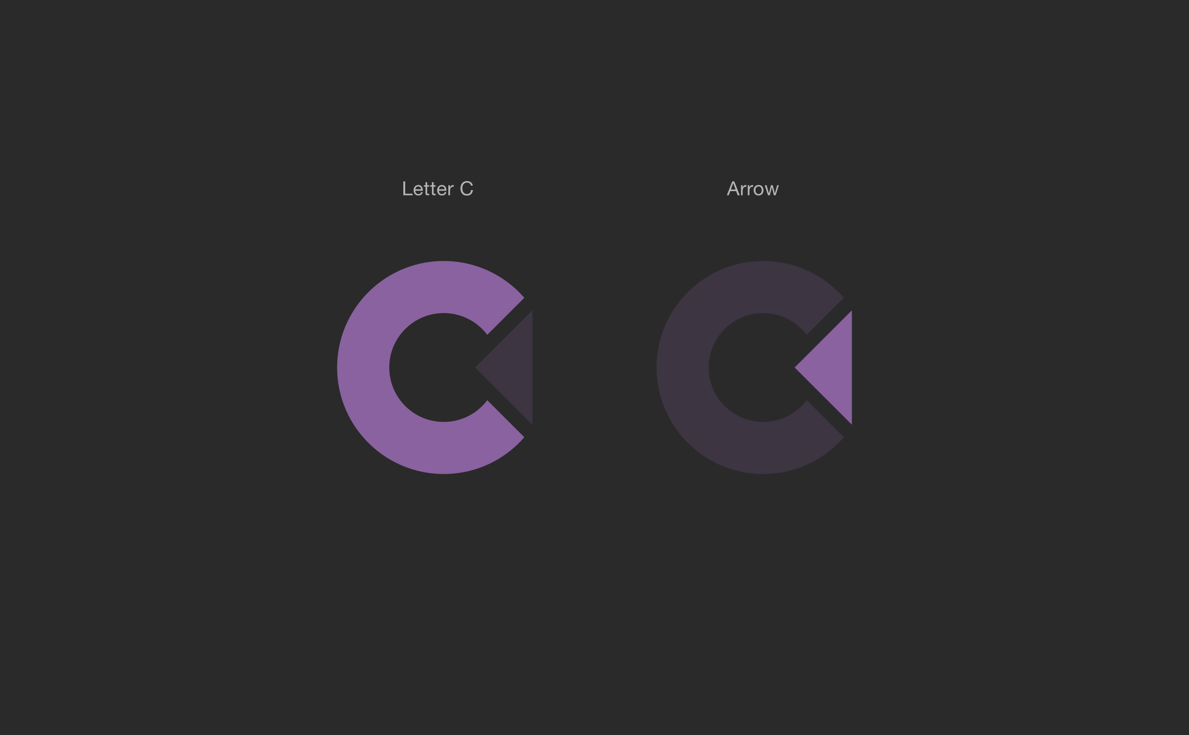 Codag — Letter C and Arrow Symbol Construction