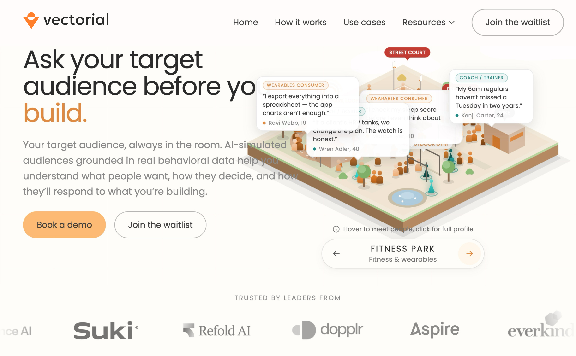 Vectorial — Brandmark Integrated into Website Header